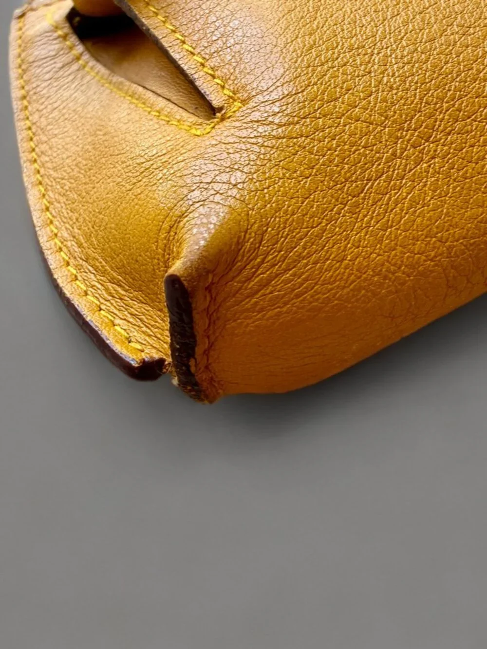 Loewe Yellow Leather Zip Coin Pouch